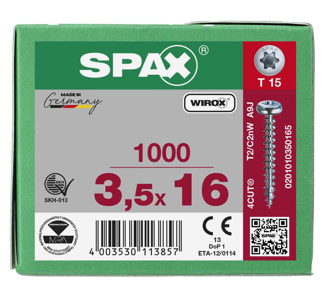 SPAX Tréskrúfur PH 3.5x16 (1000)