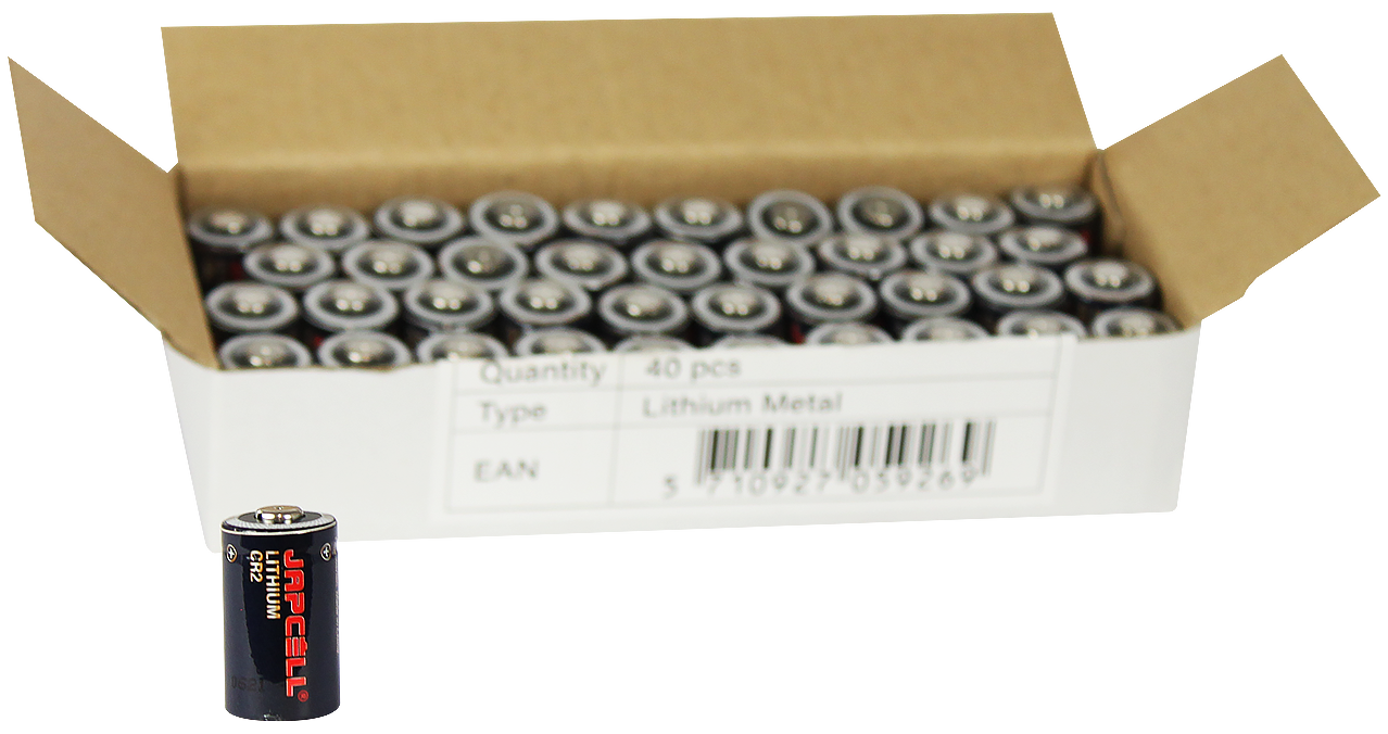 Japcell Lithium rafhlaða CR2 40 stk. í pakka