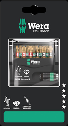Wera 12 Stk. Bitasett Diamond 1 SB