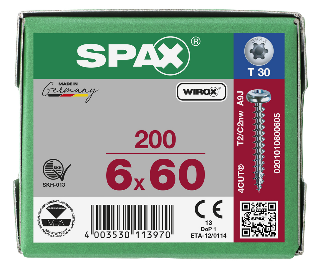 SPAX Tréskrúfur PH 6.0x60 (200)