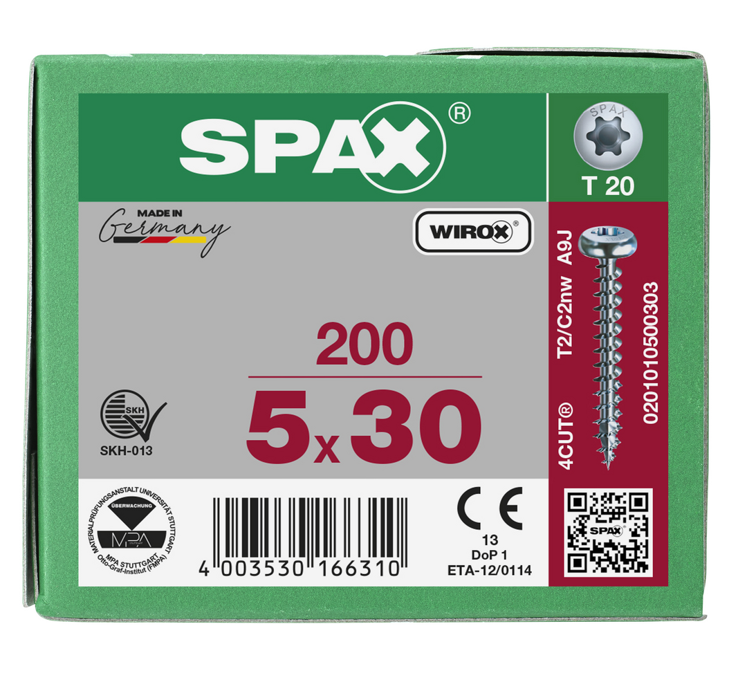 SPAX Tréskrúfur PH 5.0x30 (200)