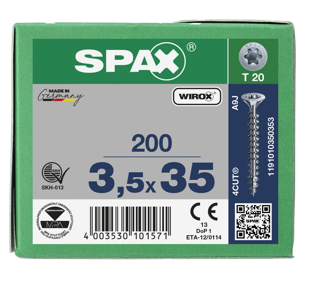 SPAX Tréskrúfur UZ 3.5x35/23 (200)