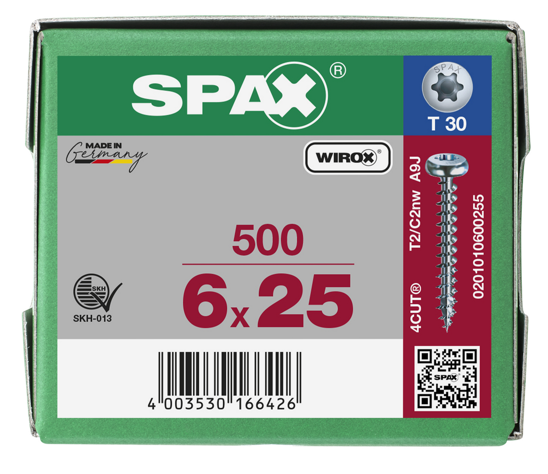 SPAX Tréskrúfur PH 6.0x25 (500)