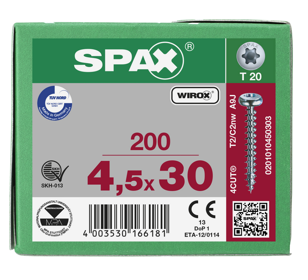 SPAX Tréskrúfur PH 4.5x30 (200) 