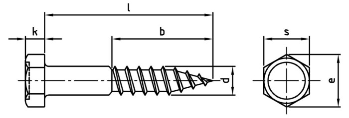 A4 Franskar skrúfur 6x100 DIN571
