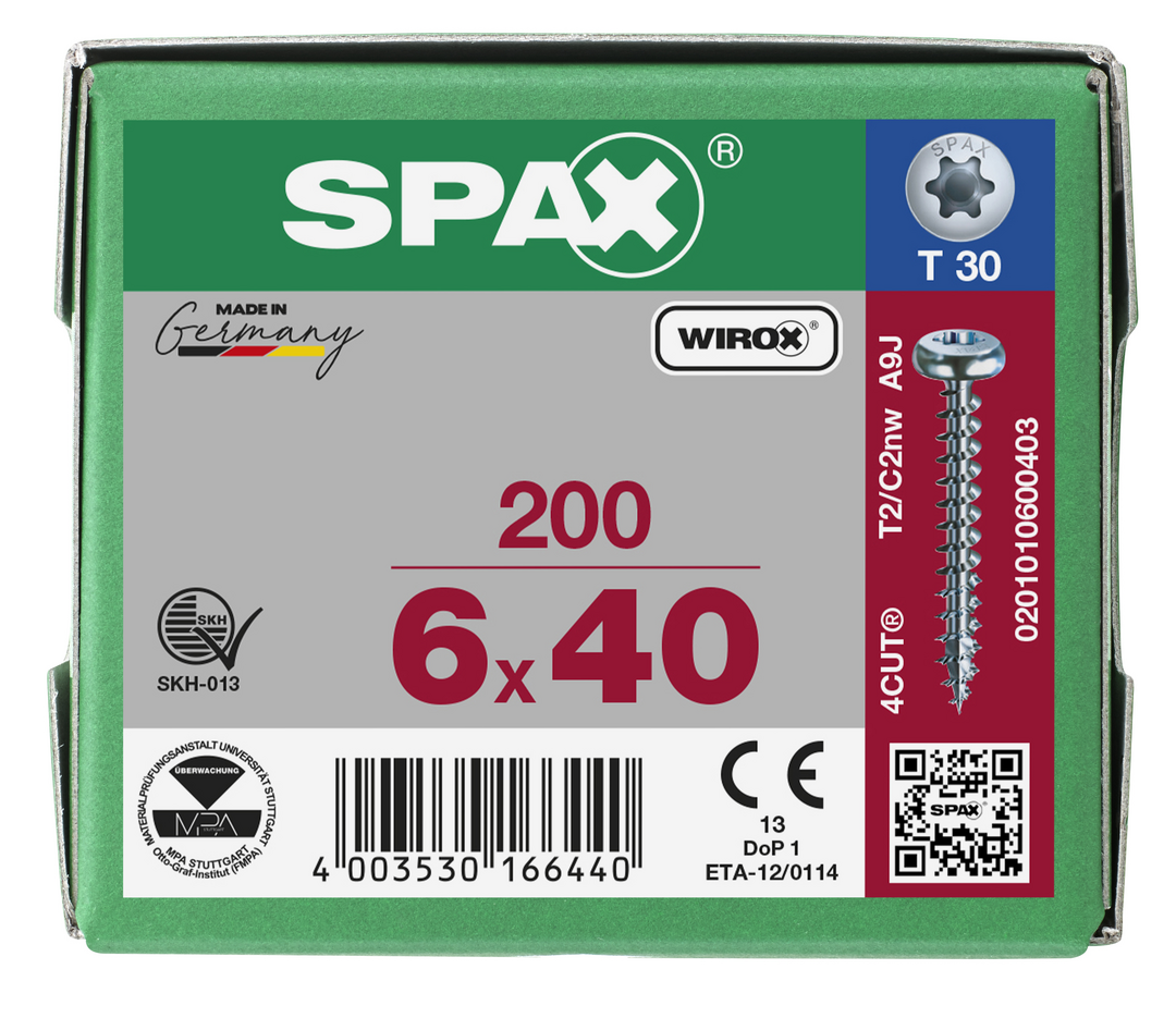 SPAX Tréskrúfur PH 6.0x40 (200)