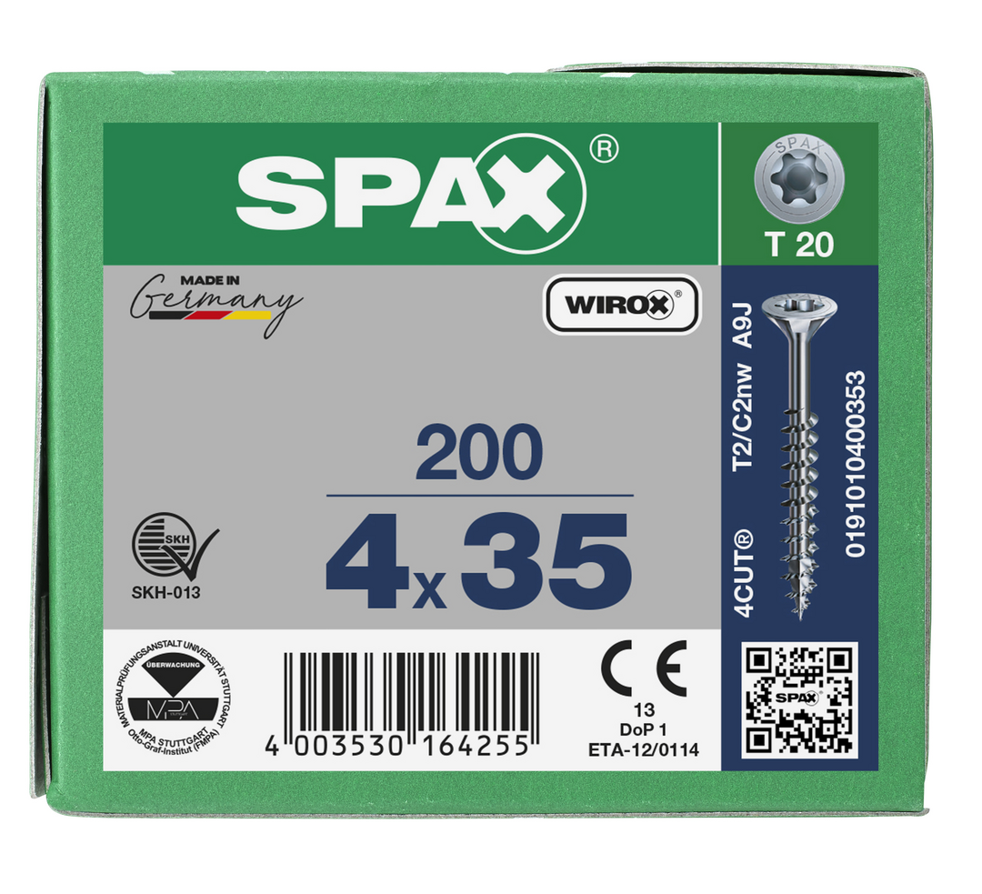 SPAX Tréskrúfur UZ 4.0x35/23 (200)