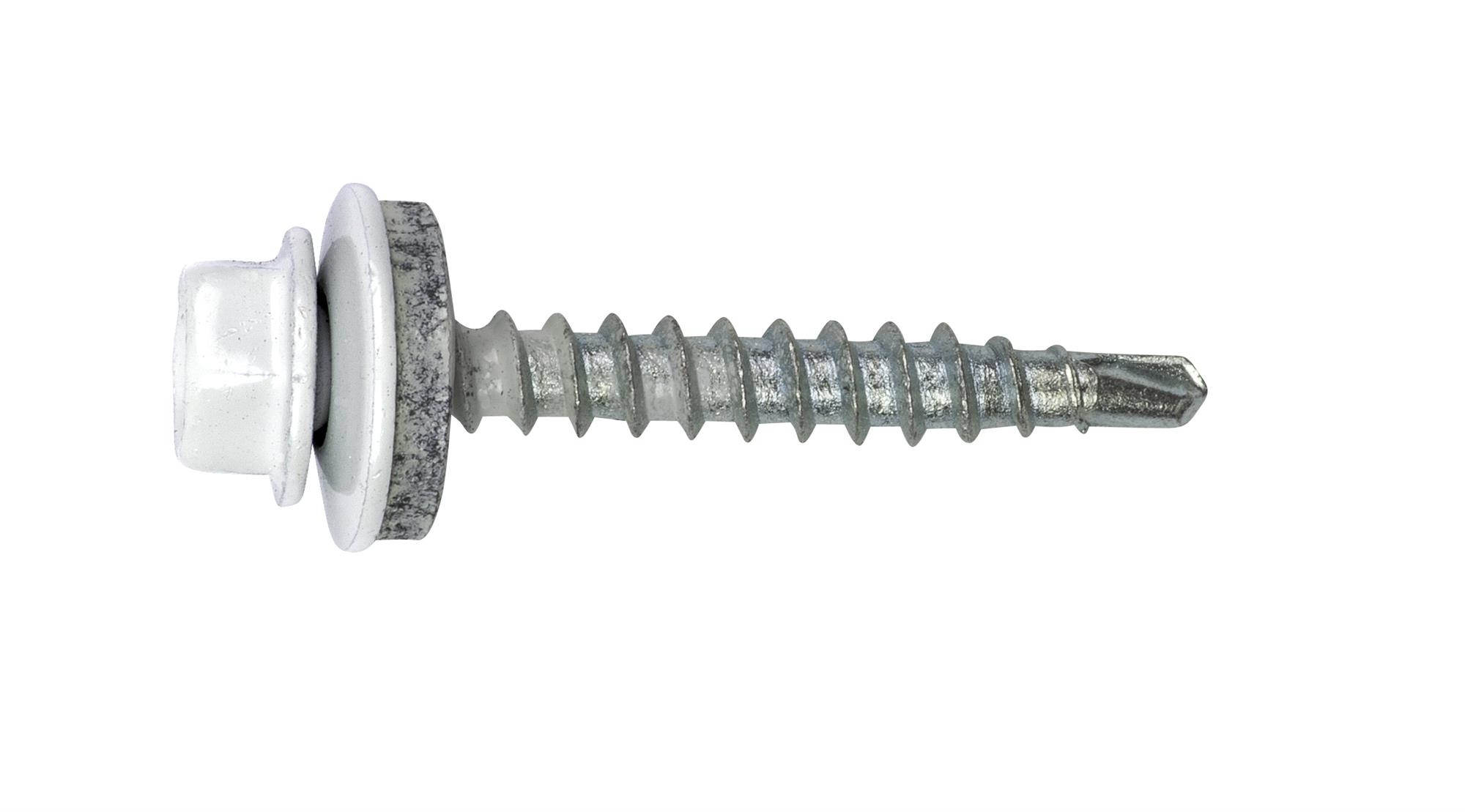 NKT Borskrúfur FARM+ 4.8x35 Hvítt/RAL9016 154003 