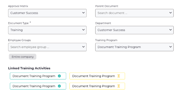 Document management software - training link