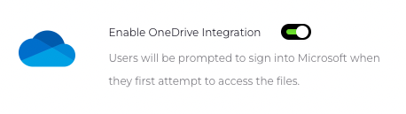 Microsoft OneDrive integration