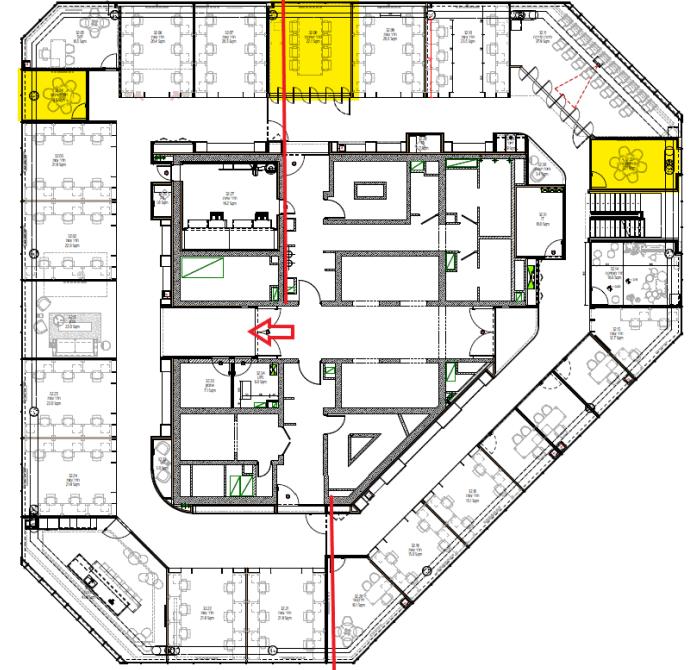 תוכנית קומה 1 - קומה שלמה מרוהטת בסאבליס – 1,200 מ"ר