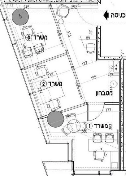 תוכנית קומה 1 - משרדים ברמה גבוהה במגדל רסיטל