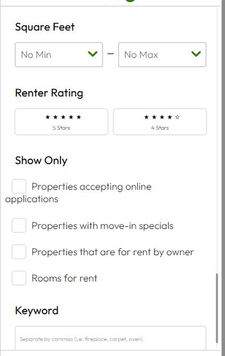 Show Only &mdash; Rooms for rent, Properties for rent by owner 활용