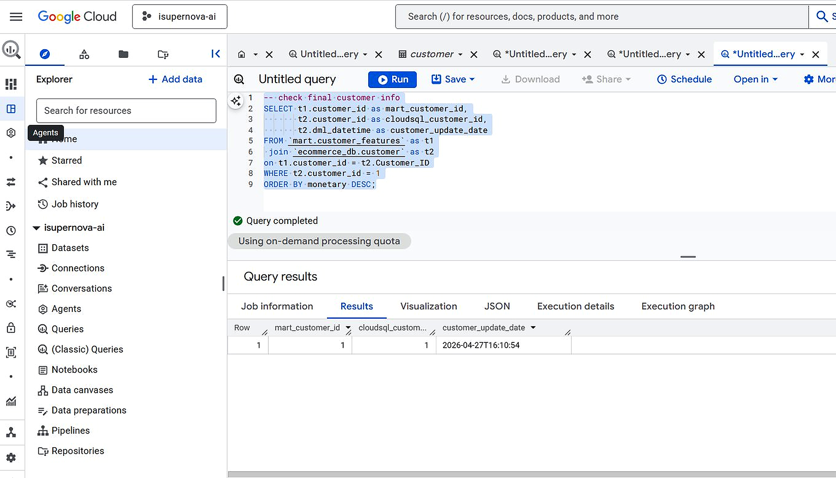 BigQuery E2E Join Verification