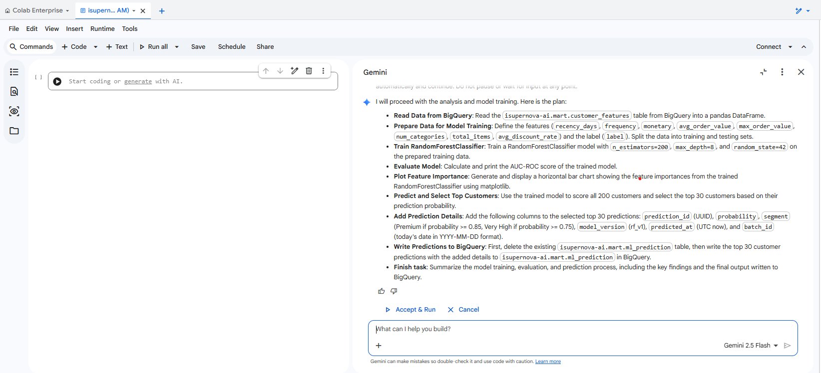 Vertex AI Colab Enterprise Training
