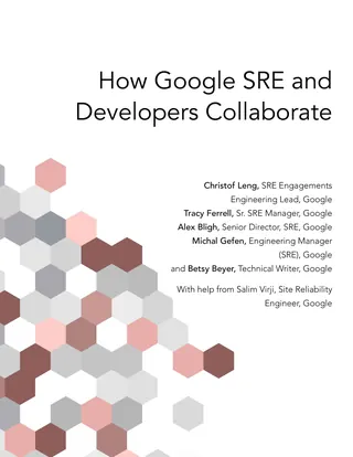 How Google SRE and Developers Collaborate
