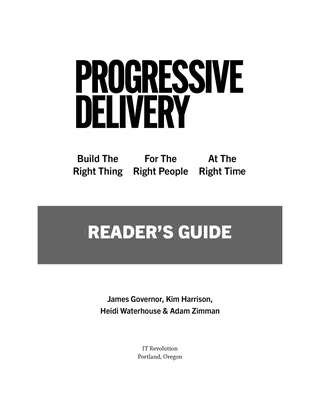 Cover of Progressive Delivery Reader's Guide