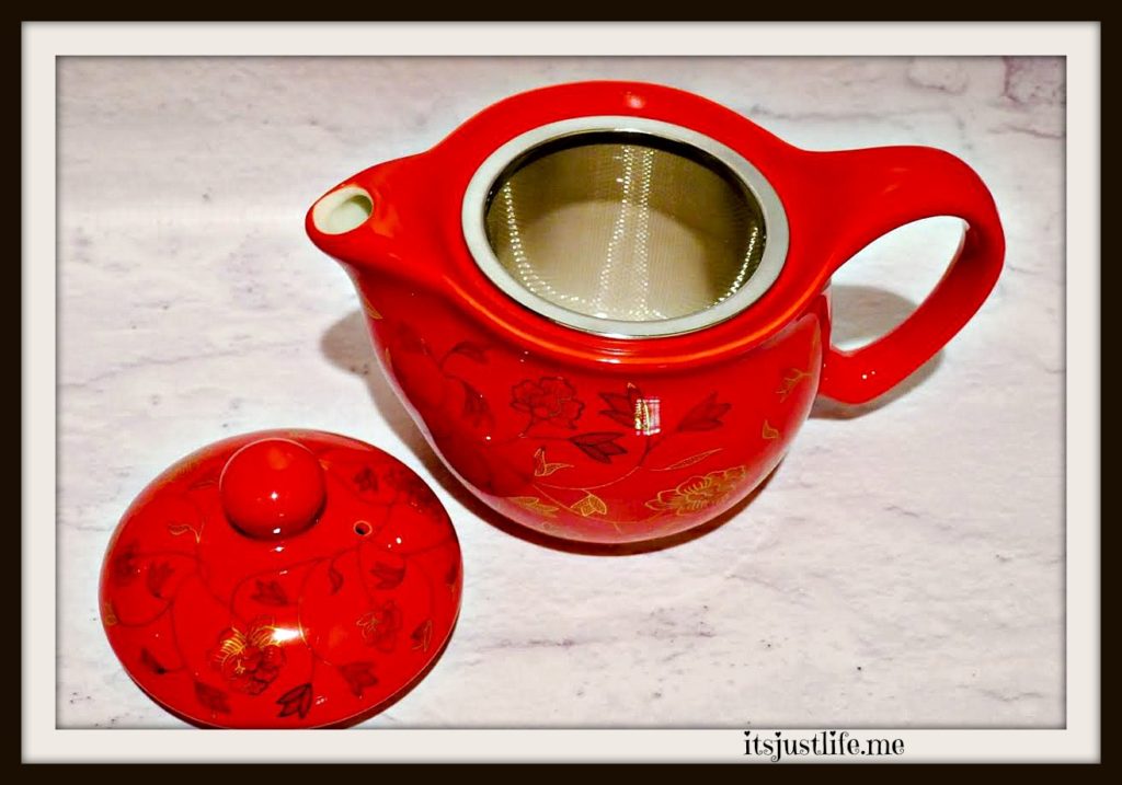 The petite teapot is the typical size of a true Chinese teapot that is constantly refilled with hot water. The steeping basket is an added bonus.