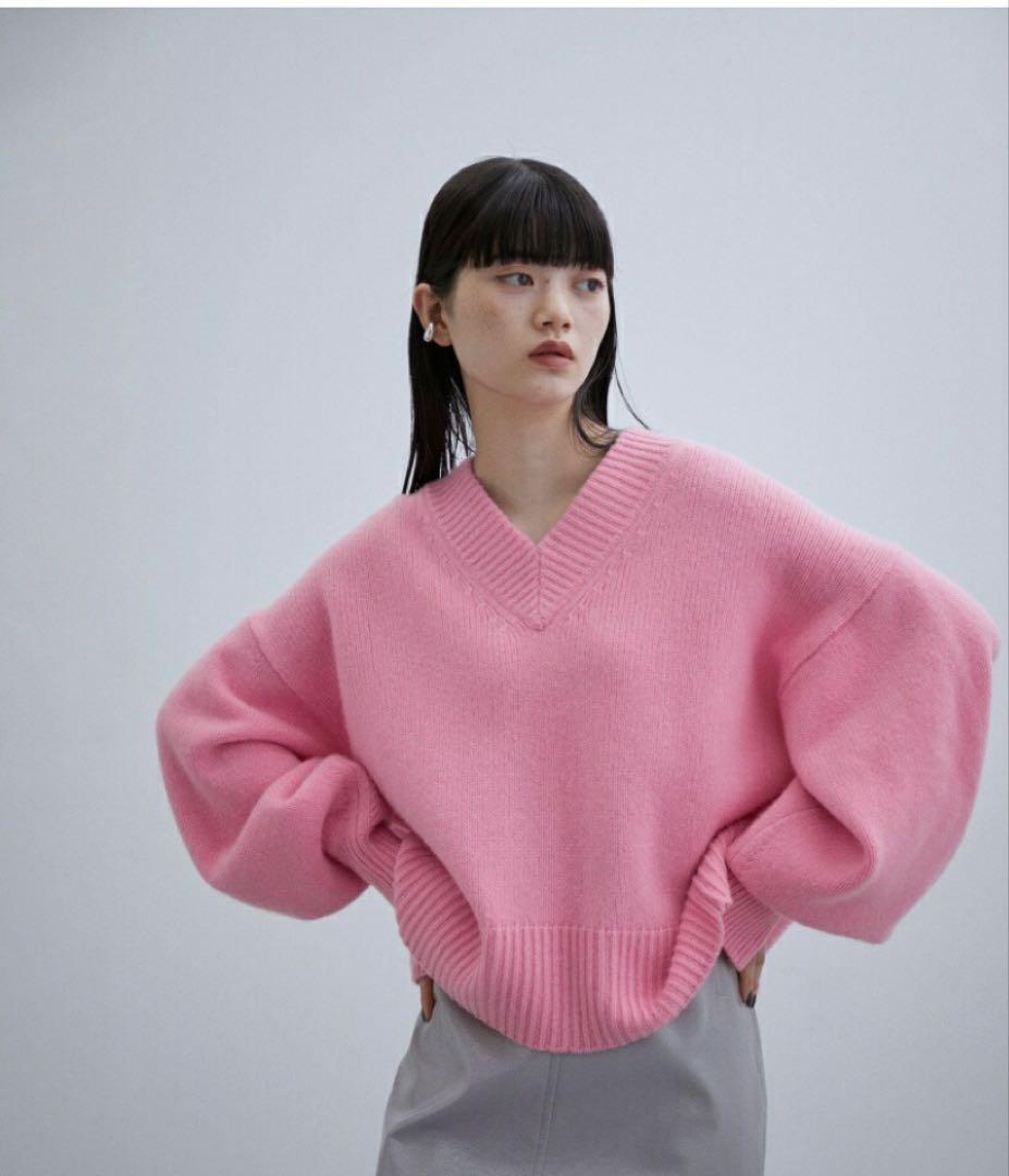 ADAM ET ROPE' ウールカシミヤVネックプルオーバー