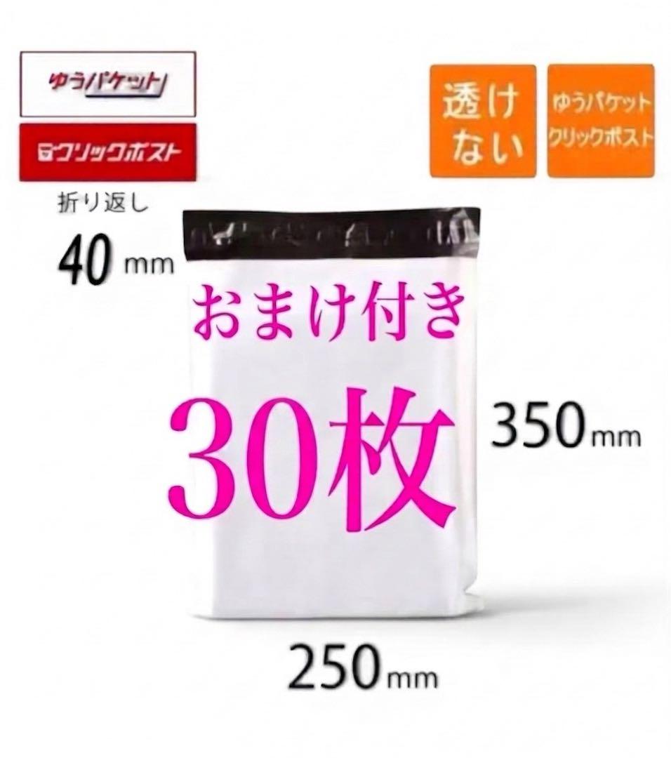 【おまけ付き】即日発送　宅配ビニール袋　A4サイズ25×35×4・お試し30枚②