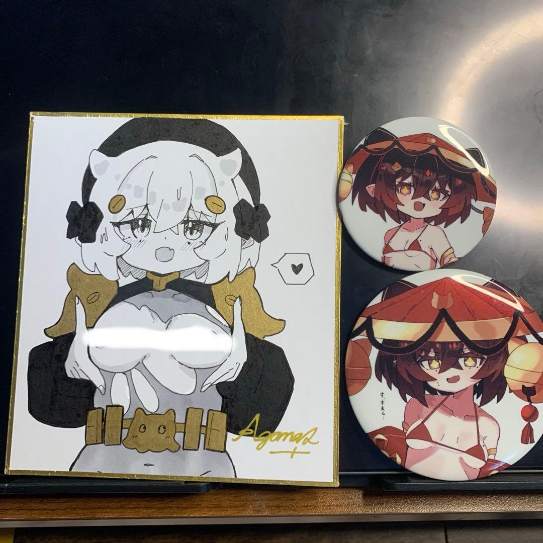 誰でも購入可能です！ミニ色紙イラストと缶バッチセット