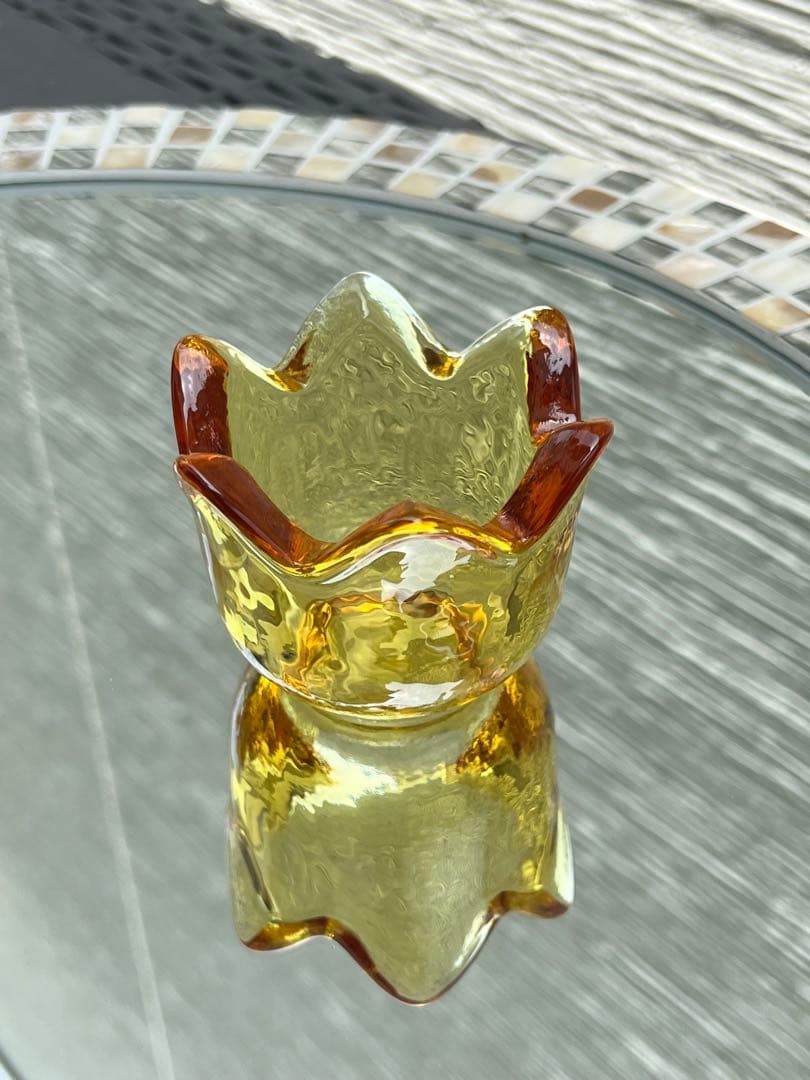 【美品　レアカラー　イッタラ　キャンドルホルダー　チューリップ　イエロー　大