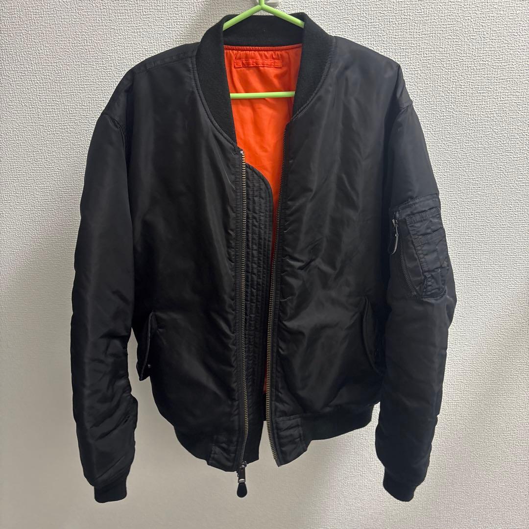 極美品　AVIREX MA-1 フライトジャケット ブラック XL