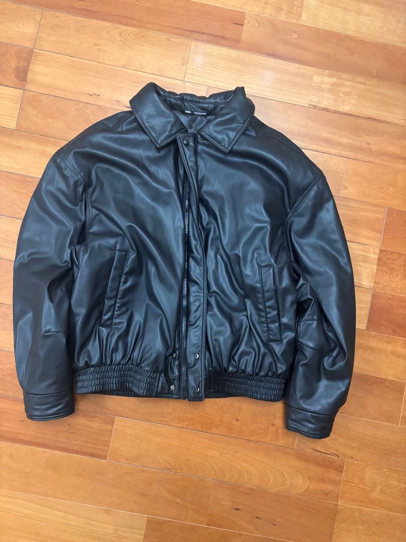 ZARA ブラックレザージャケット M