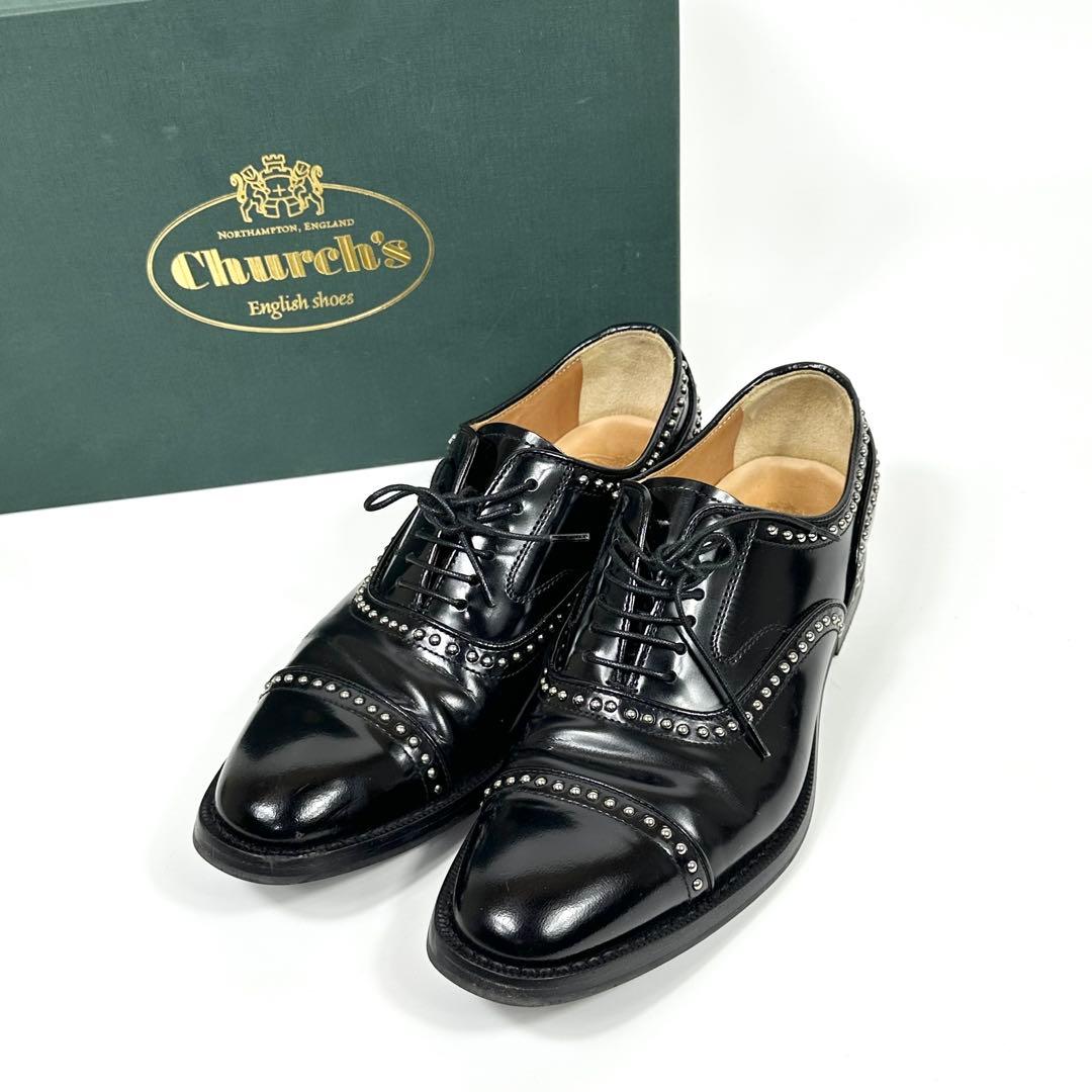 美品Church's チャーチ レザー スタッズシューズ ANNA MET