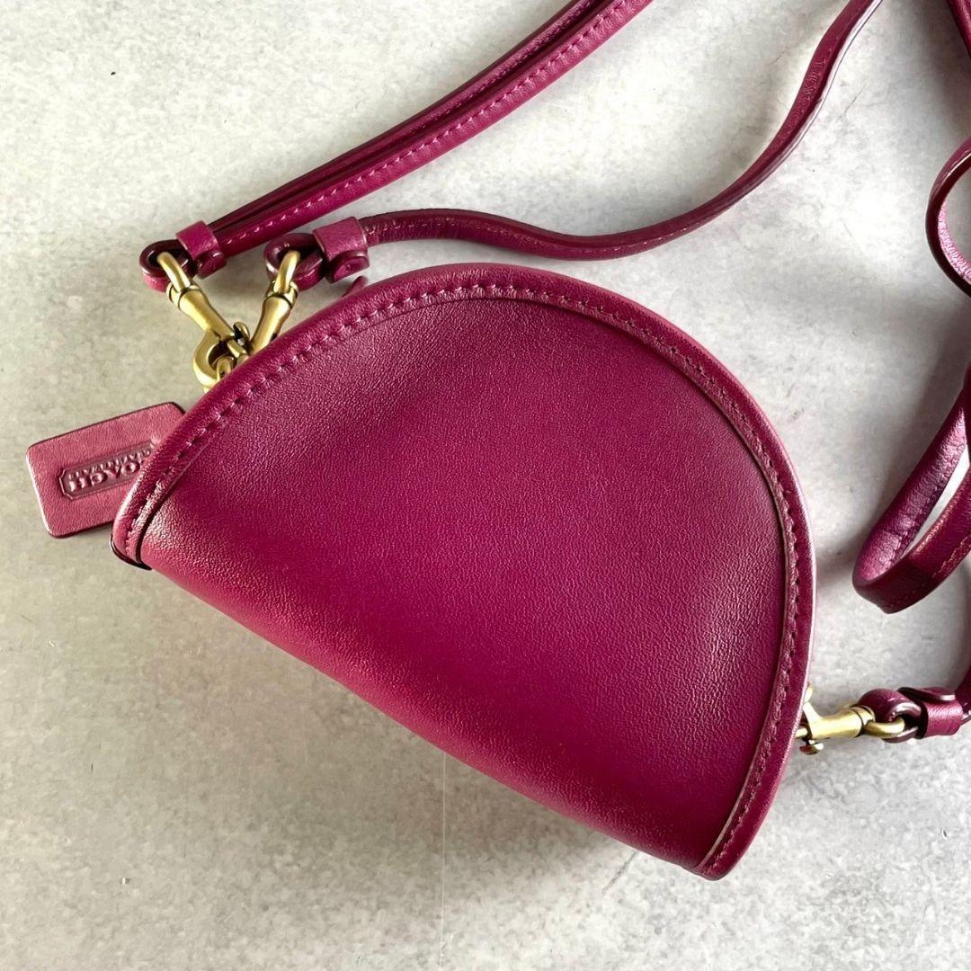 old coach 2way shoulder bag pink pouch
