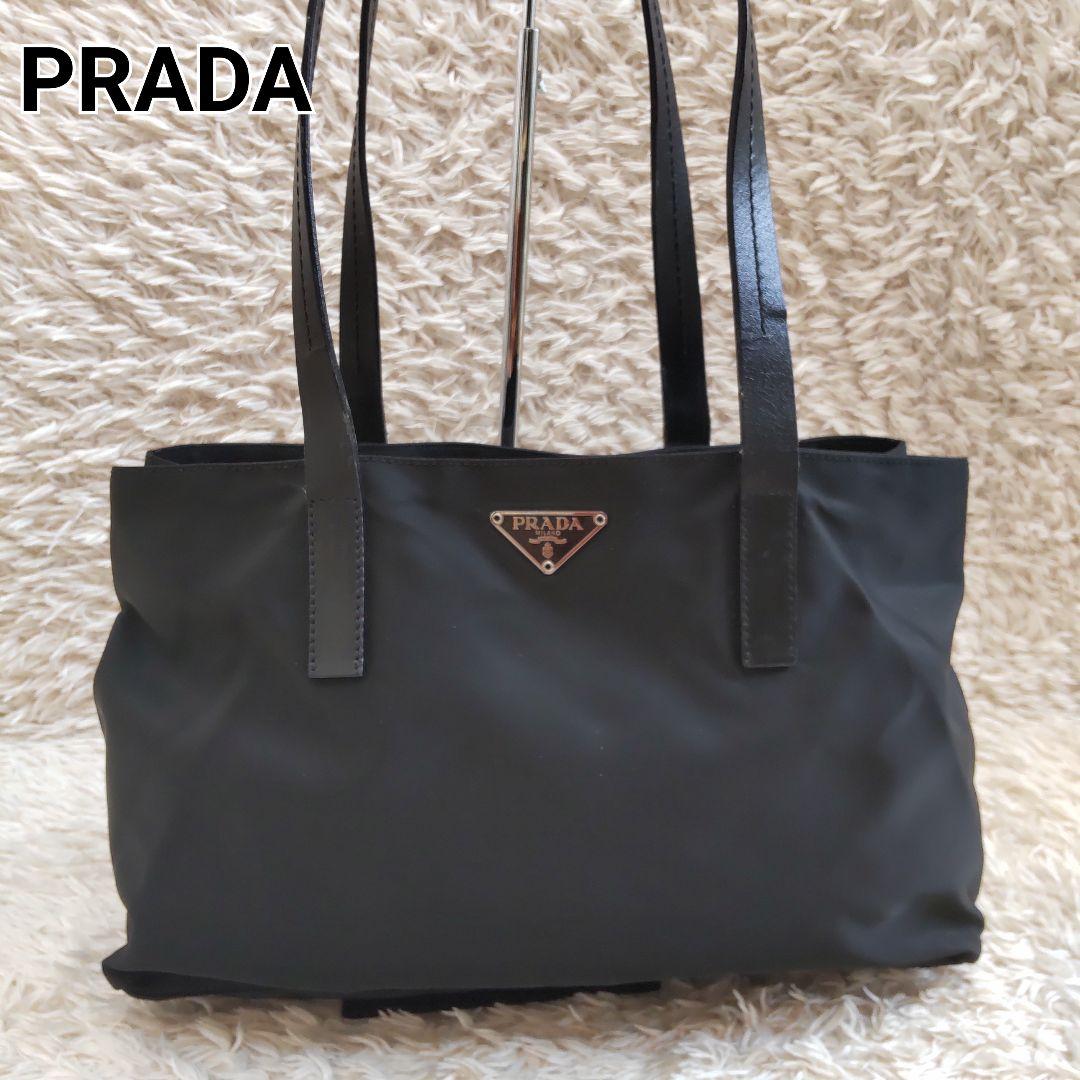 PRADA プラダ ナイロン トートバッグ ショルダーバッグ 三角ロゴ ブラック