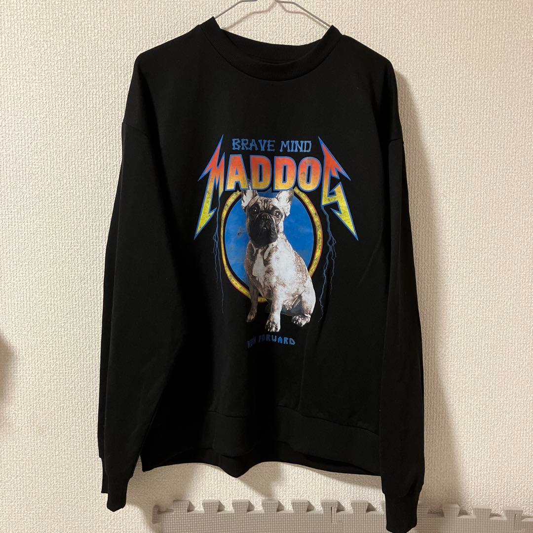 モデッシュガゼ 犬プリントスウェット