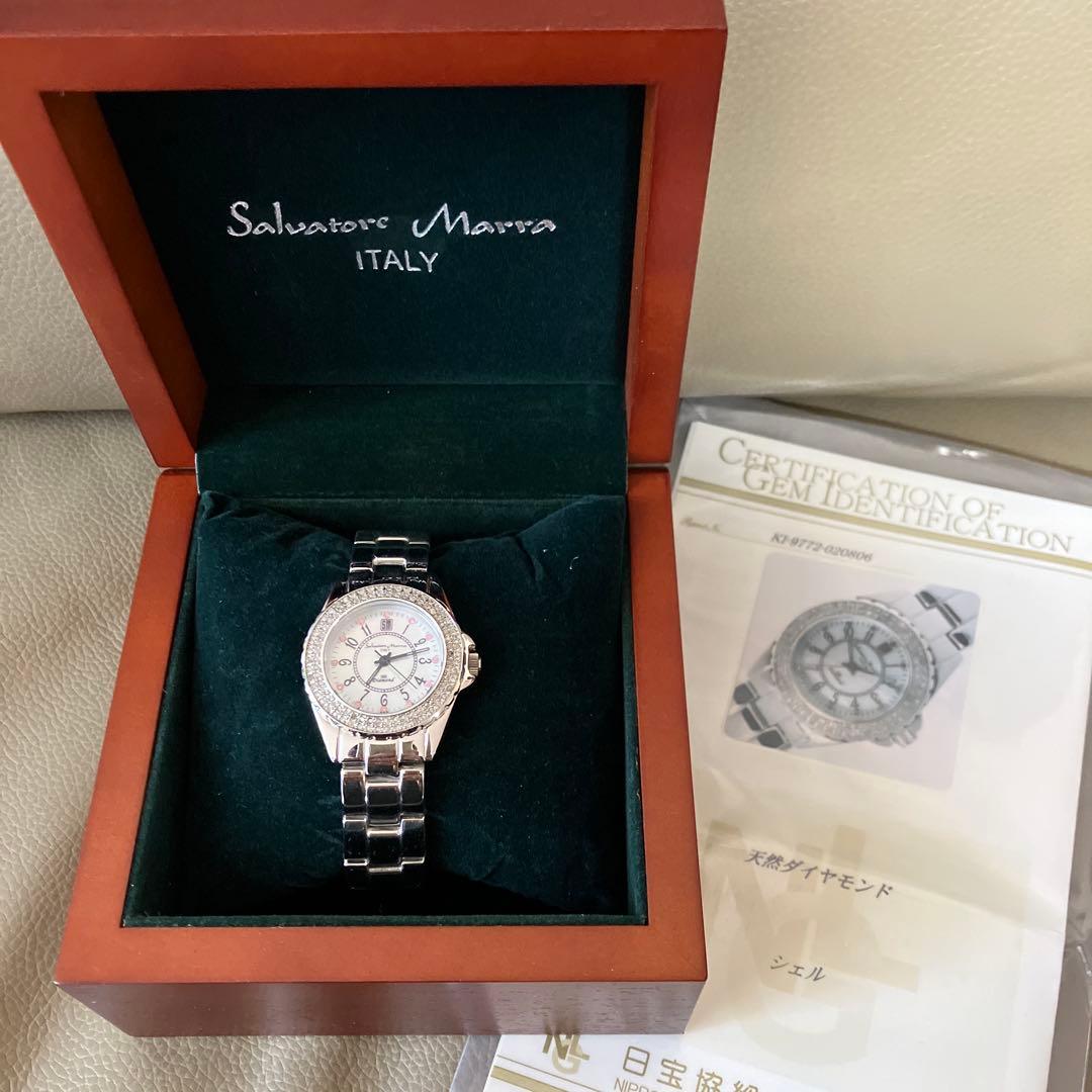 サルバトーレマーラ SM3001 天然ダイヤ 鑑別書付 腕時計　0.7ct
