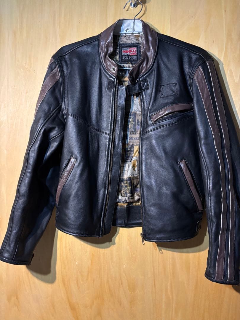 NANKA ダークブラウン ライダースジャケット