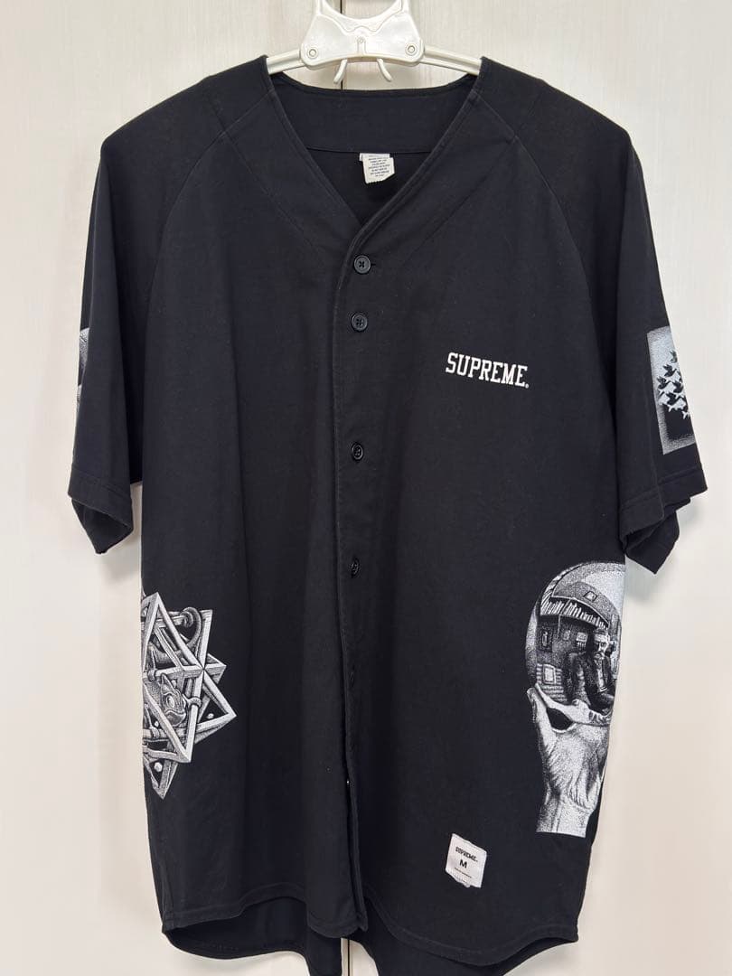 supreme MC Escher Baseball Jersey