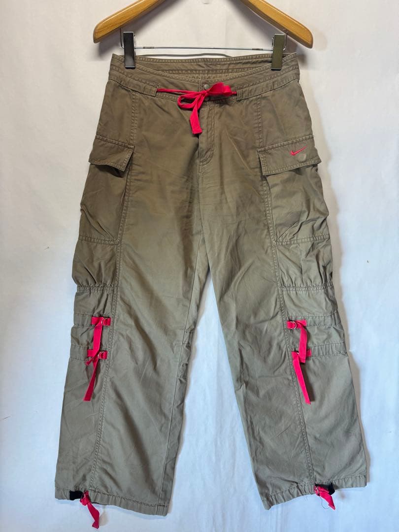 NIKE ナイキ カーゴパンツ パラシュートパンツ y2k カーキ M