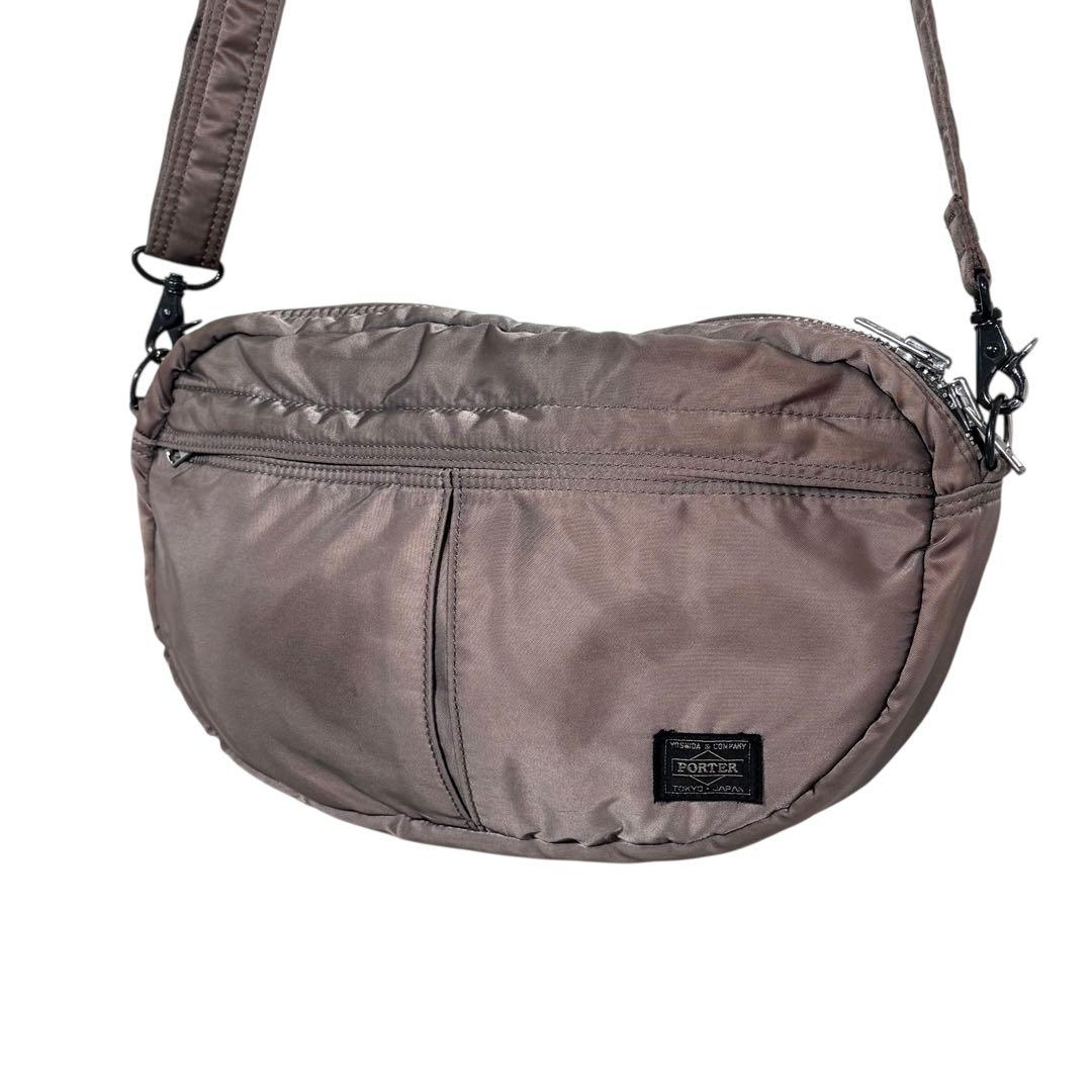 【廃盤色】PORTER タンカー ハーフムーン ショルダーバック シルバーグレー