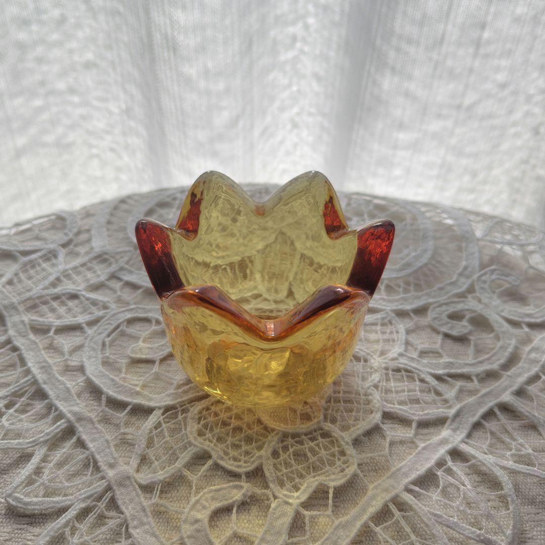 iittala TULIP チューリップ キャンドルホルダー イエロー/クリア