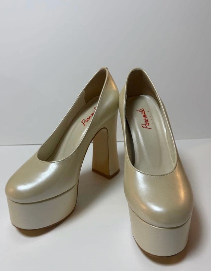 ブライダルシューズ　ウエディングシューズ　pure mule（22.5cm）