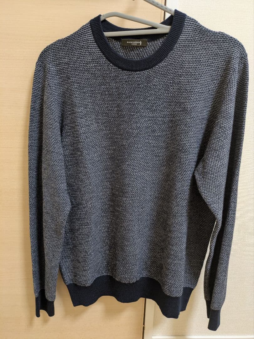 MACKINTOSH ネイビー クルーネックニット