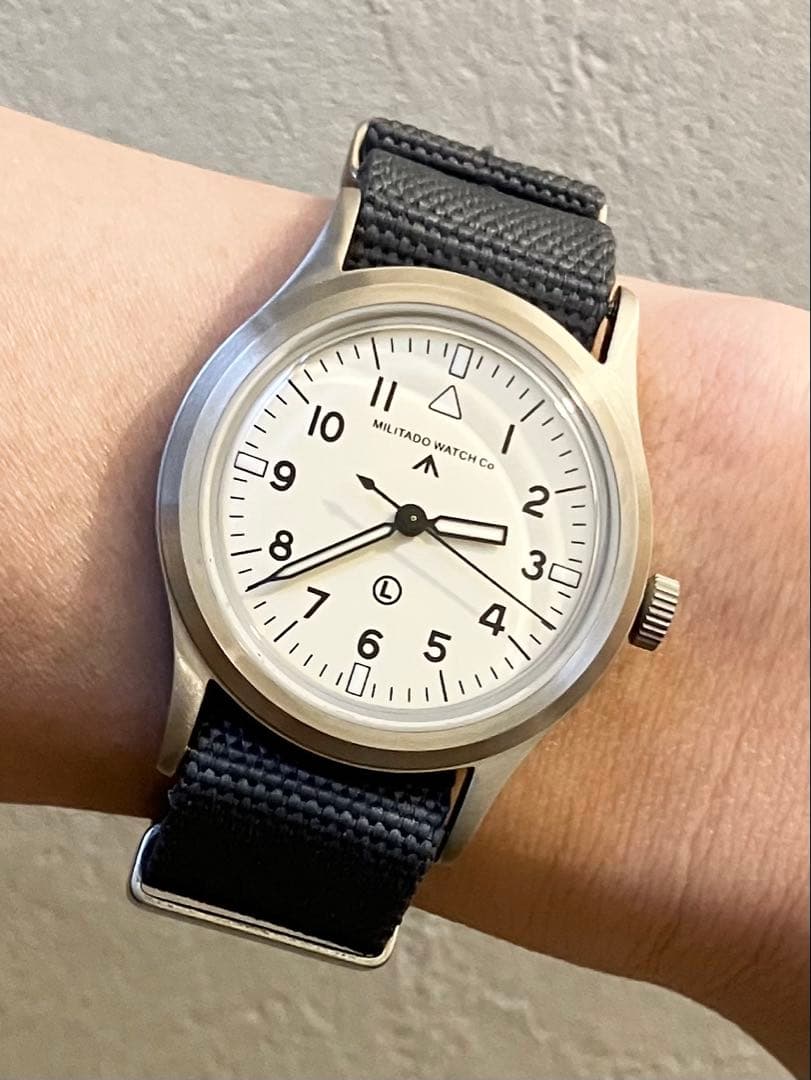 【希少】ミリタリーウォッチMark11 ホワイトダイヤル 36mm VH31