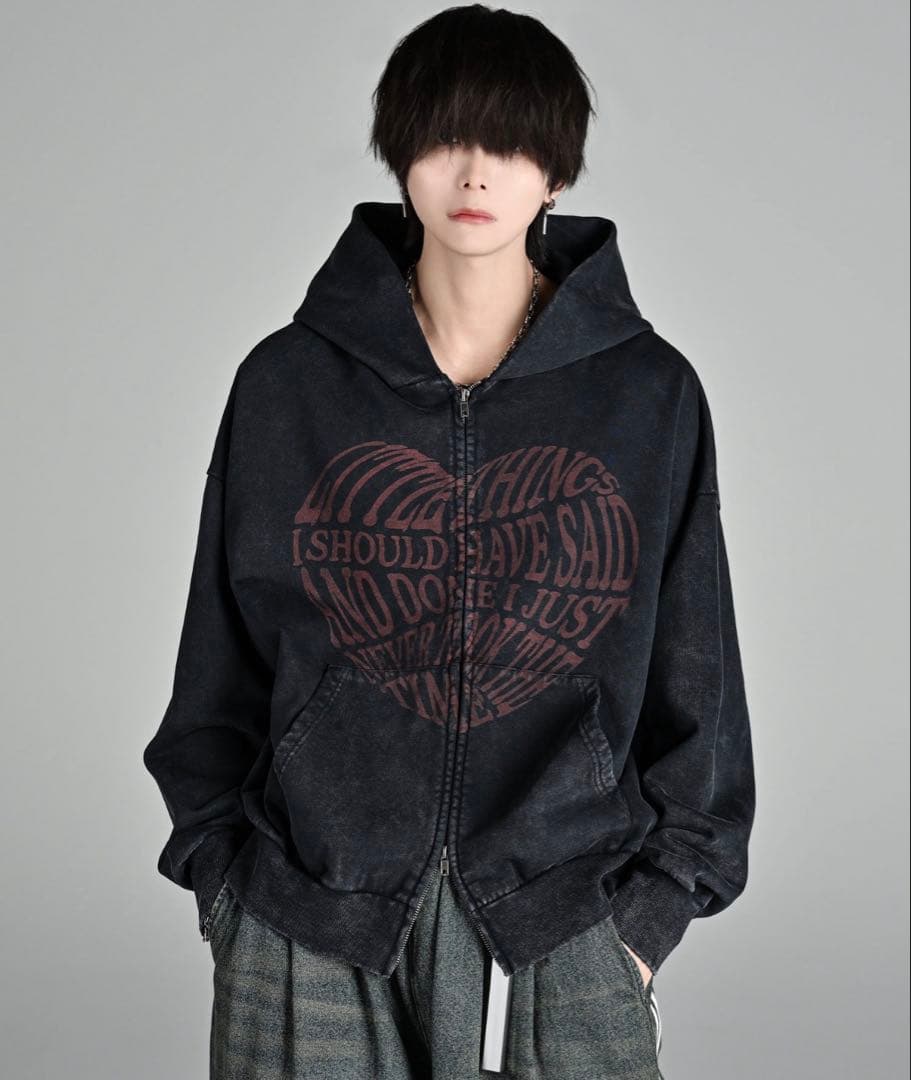 ヴィンテージメイクデザイン ヘビーウエイトダブルジップパーカー