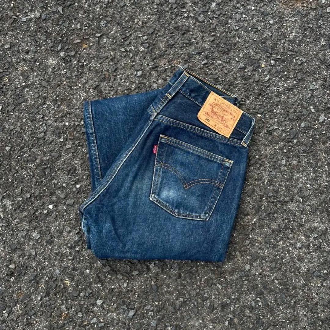 90s USA製 Levi's リーバイス 501 W30 L32 濃紺 古着