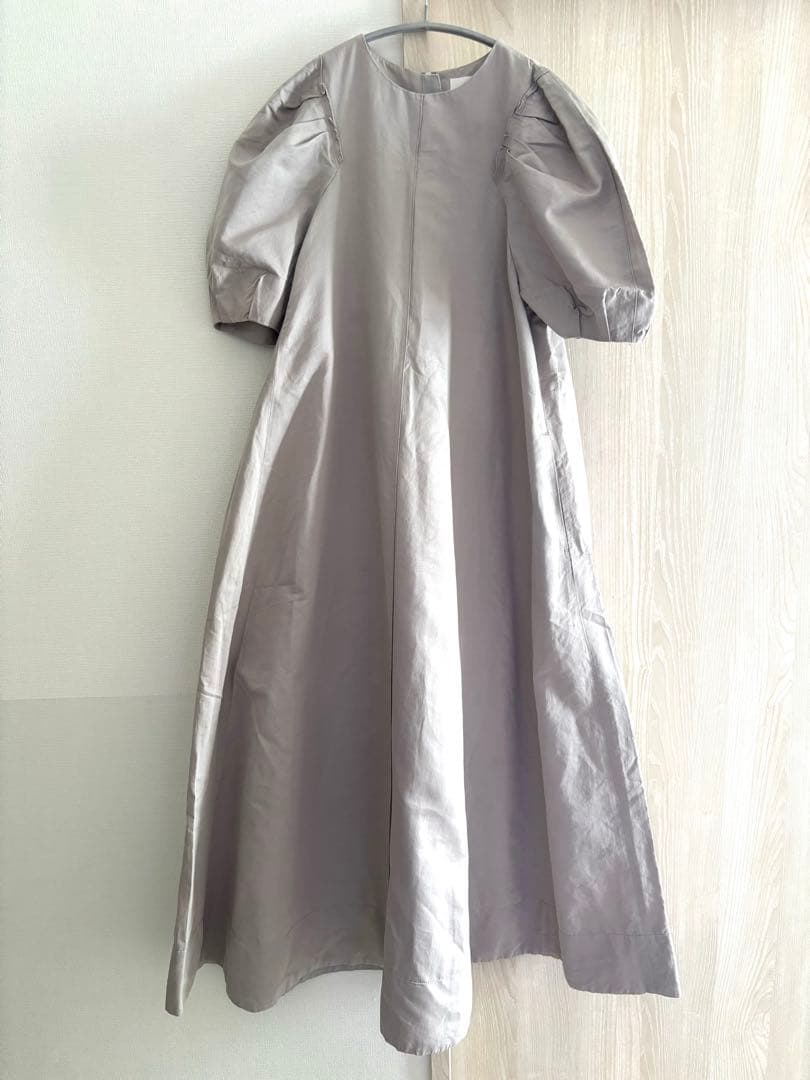 【美品】ebure シルキーツイルドレス ワンピース36