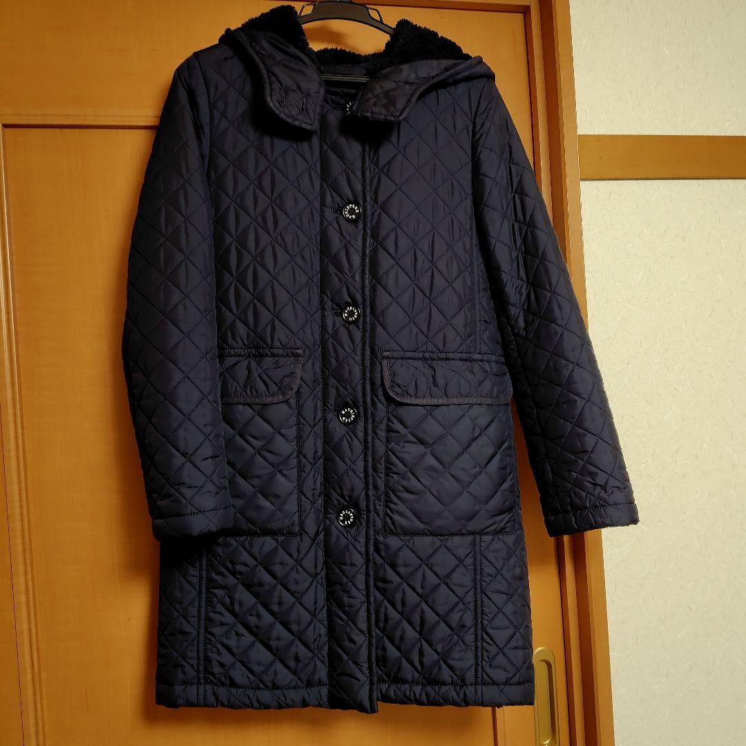 マッキントッシュロンドン　ボアキルティングコート　38 ネイビー