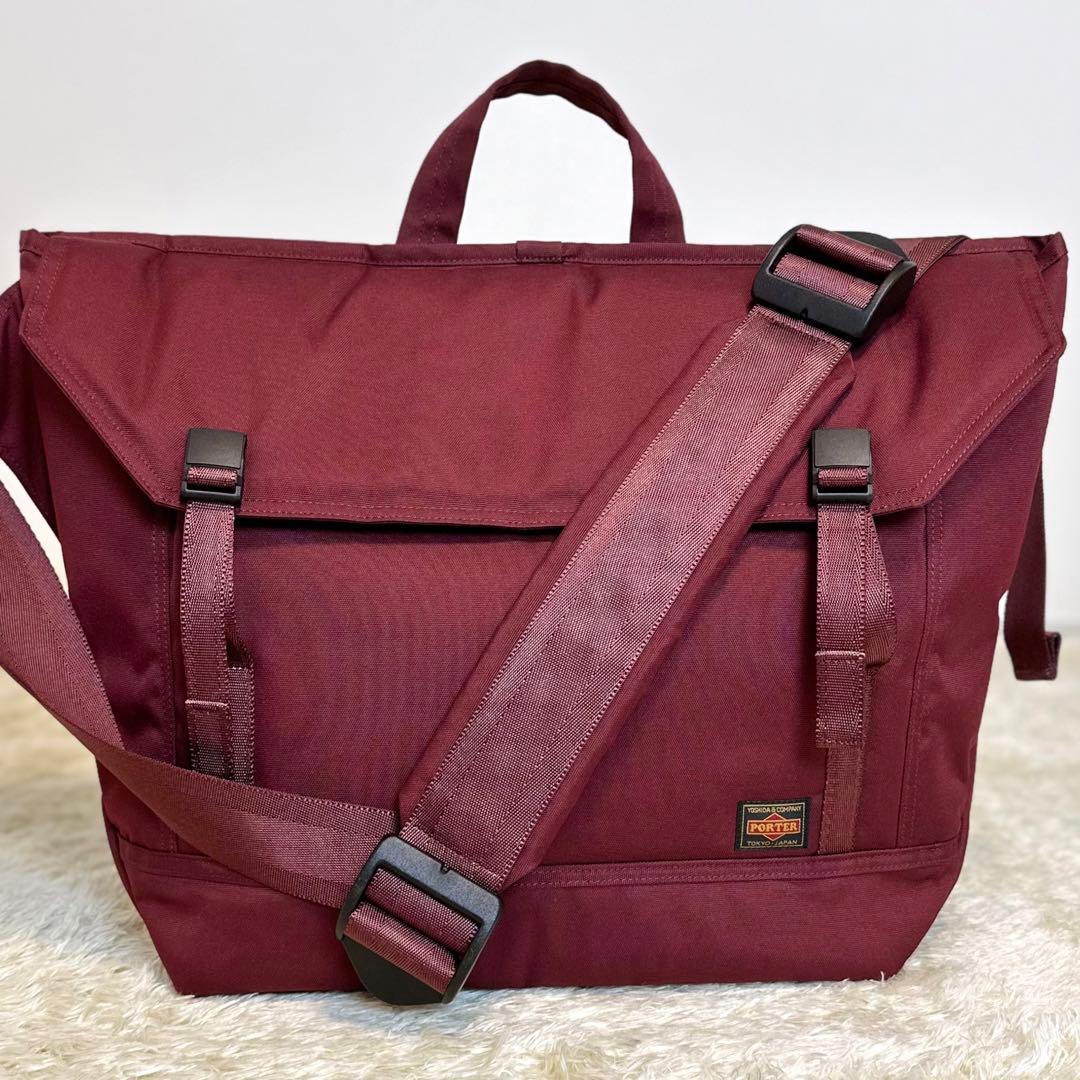 極美品 完売品 ポーター パーカー メッセンジャー バック Lサイズ 2way