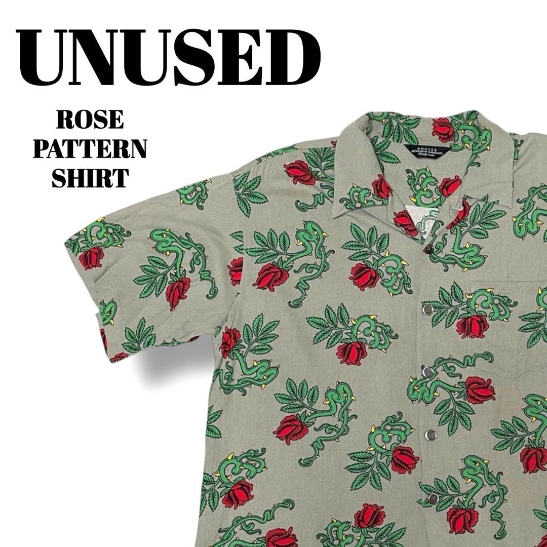 UNUSED｜18SS Rose Pattern S/S Shirt