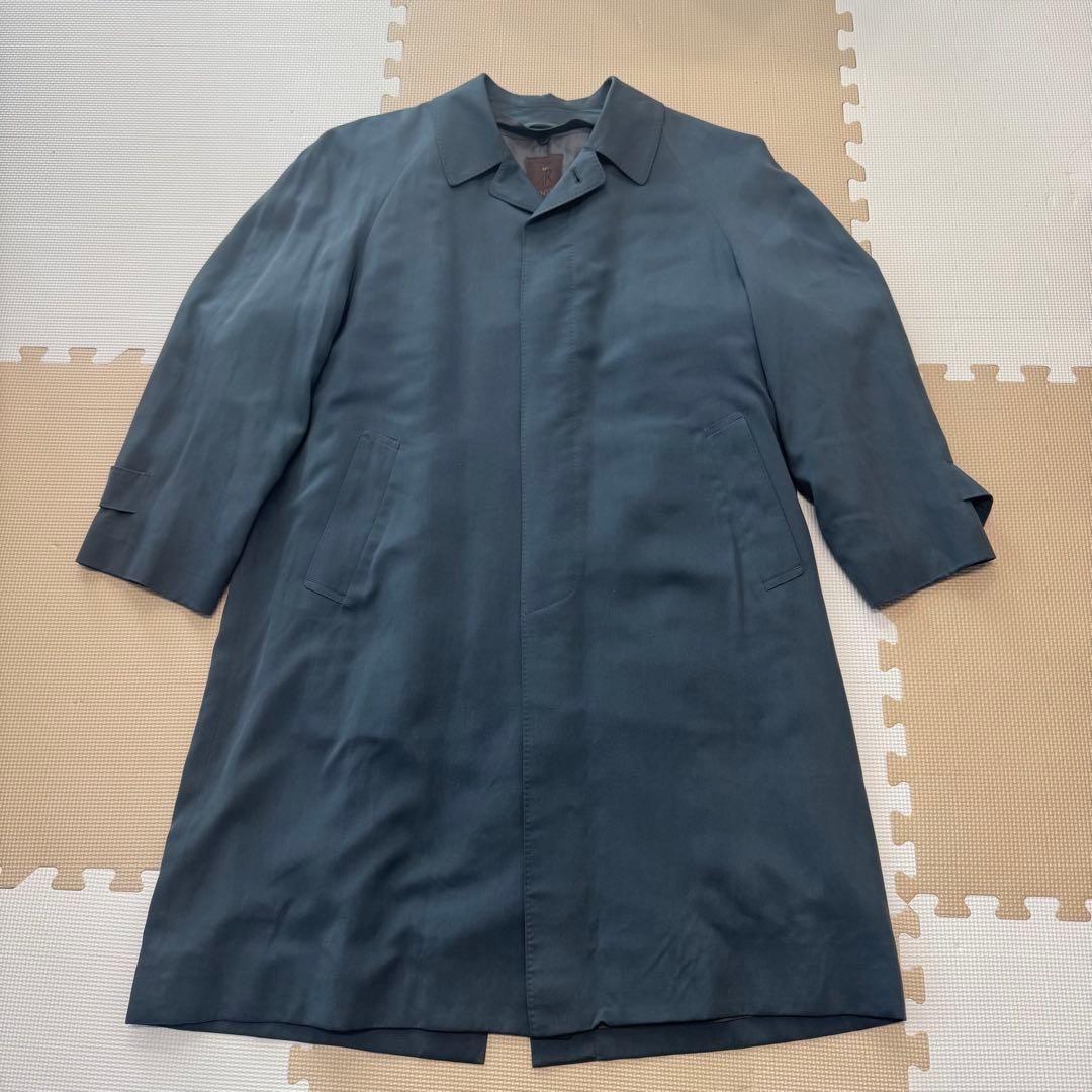 ROOTS ルーツ ステンカラーコート ダークグレー グリーン M ヴィンテージ