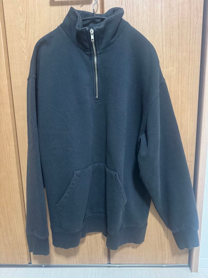 SCREEN STARS HEAVY ビンテージウォッシュハーフジップスウェット