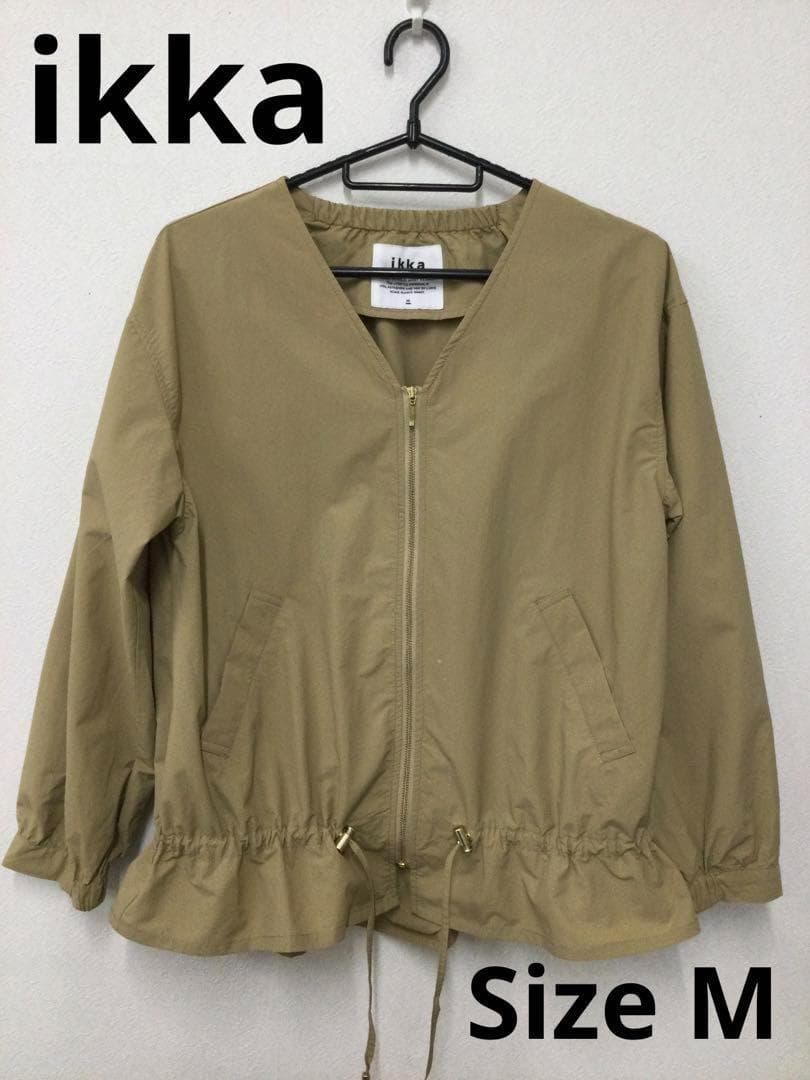 【ikka】イッカ ジップアップブルゾン ナイロンジャケット M